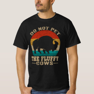 Pet de fluffy Koeien niet, Bison Retro  T-shirt