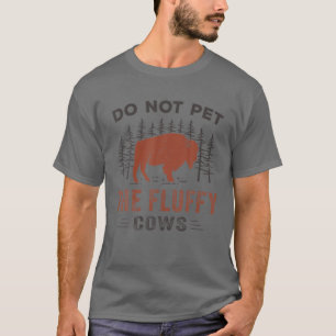 Pet de fluffy Koeien niet, Bison Vintage T-shirt