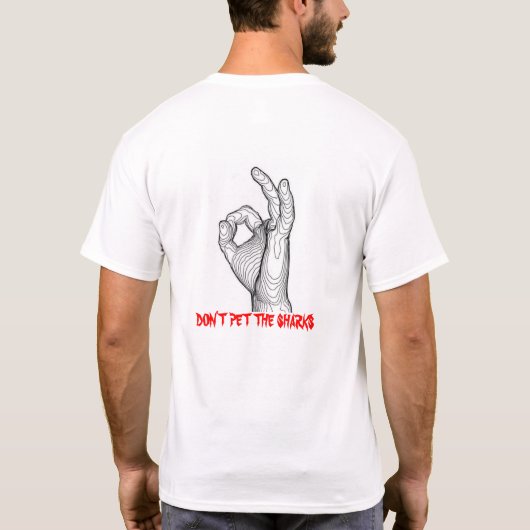 Pet de haaien niet t-shirt (Achterkant)