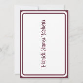Pet & Diploma 5x7 Maroon & Wit Afstuderen Kaart (Achterkant)