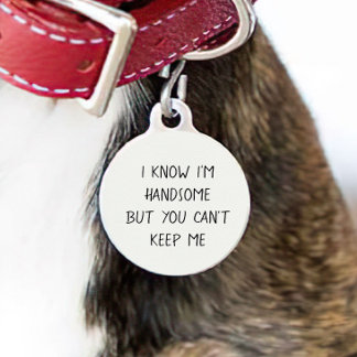 Pet Dog Cat Funny Humor Aanpassen ID Verloren Huis Huisdierpenning