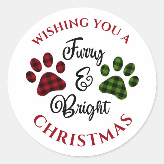 Pet Dog Cat Holiday Kerstmis Sticker (Voorkant)
