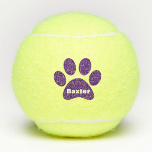 Pet Dog Cat Paw-afdruknaam op maat Tennisballen