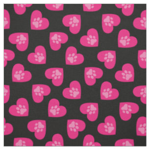 Pet Dog Cat Paw Cute Heart Stof