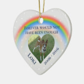 Pet Dog Cat Rainbow Bridge Aangepast Keramisch Ornament (Links)