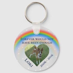 Pet Dog Cat Rainbow Bridge Foto Memorial Sleutelhanger