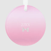 Pet Dog Christmas Roze Ornament (achterkant)