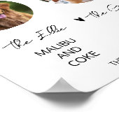 Pet Dog Foto Handtekening Drink Modern Bruiloft Me Poster (Hoek)