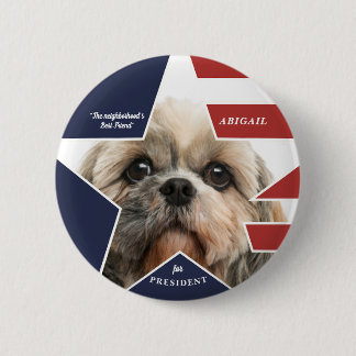 Pet Dog Foto Presidentiële Verkiezingen 2024 Kandi Ronde Button 5,7 Cm