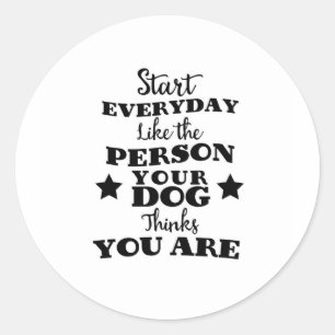Pet Dog Funny Quote Ronde Sticker
