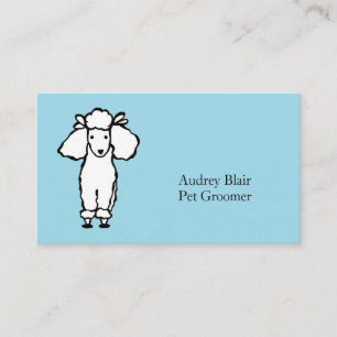 Pet Dog Groomer White Podle Turquoise Visitekaartje