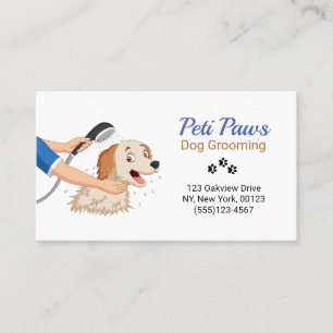 Pet Dog Grooming Service Visitekaartje