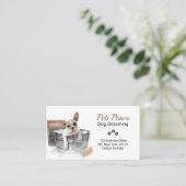 Pet Dog Grooming Service Visitekaartje (Staand voorkant)