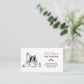 Pet Dog Grooming Service Visitekaartje (Staand voorkant)
