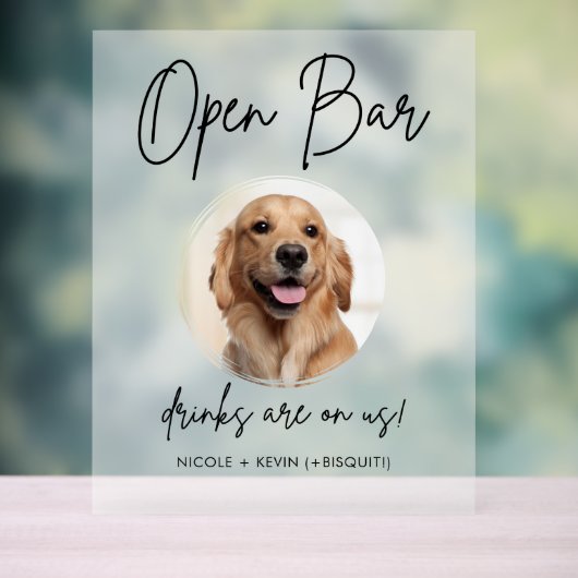 Pet Dog Mariage Open Bar Boissons Cocktail Frosted (Neutre)