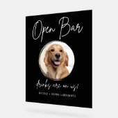 Pet Dog Mariage Open Bar Boissons Cocktail Noir (Angle)