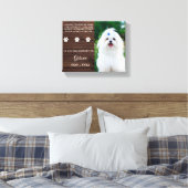 Pet Dog Memorial aangepaste foto gepersonaliseerd Canvas Afdruk (Insitu (Slaapkamer))