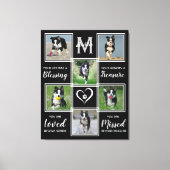 Pet Dog Memorial Black 6 Foto Collage Canvas Afdruk (Voorkant)