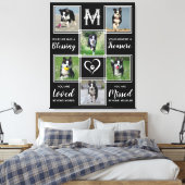 Pet Dog Memorial Black 6 Foto Collage Canvas Afdruk (Insitu (Slaapkamer))