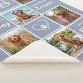 Pet Dog Memorial Foto Collage Sherpa Deken (3/4)