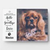 Pet Dog Memorial Keepomwille Sympathie Citaat Pet Fotoplaat (voorkant)