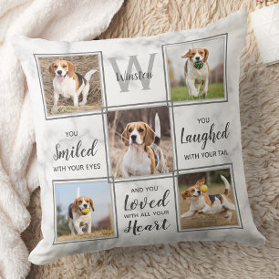 Pet Dog Memorial Keepomwille Unique 5 Photo Collag Kussen