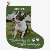 Pet Dog of Cat Photo Large Kerststop Grote Kerstsok (Voorkant)