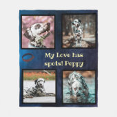 Pet dog photo collage dalmatian  fleece deken (Voorkant)