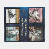 Pet dog photo collage dalmatian  fleece deken (Voorkant (Horizontaal))