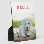 Pet Dog Photo Cute Custom Name Keepomwille Fotoplaat (Zijkant)