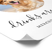 Pet Dog Wedding Open Bar - Aangepaste Drinken op o Poster (Hoek)