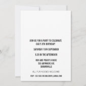 PET DOG'S BIRTHDAY PARTIJ FOTO INVITE KAART (Achterkant)