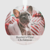 Pet Dogs First kerstfoto Ornament (achterkant)