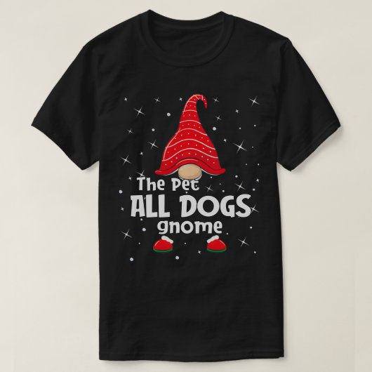 Pet Dogs Gnome Family Matching met Kerstmis Funny  T-shirt (Design voorkant)