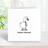 Pet Duck Goose Necktie Custom Name 1x1 Rubberstempel
