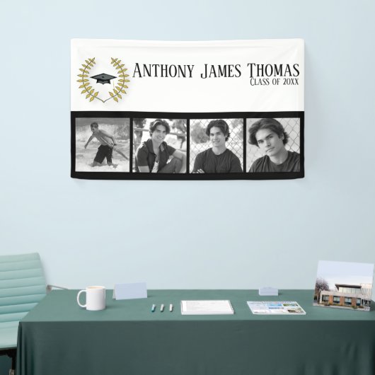 Pet en bladeren Afstudeerder Banner 3' x 5' (Beurs)