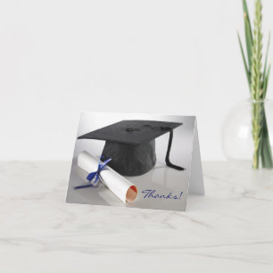 Pet en Diploma Foto Afstuderen Dank U Kaart