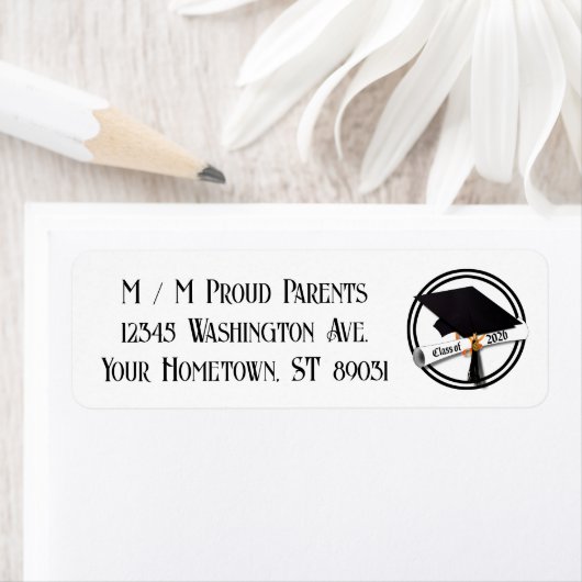 Pet en Diploma Klasse van 2026 Afstuderen Etiket (Insitu)