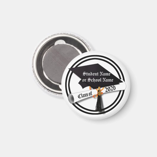 Pet en Diploma Klasse van 2026 Afstuderen Magneet (Voorkant / Achterkant)