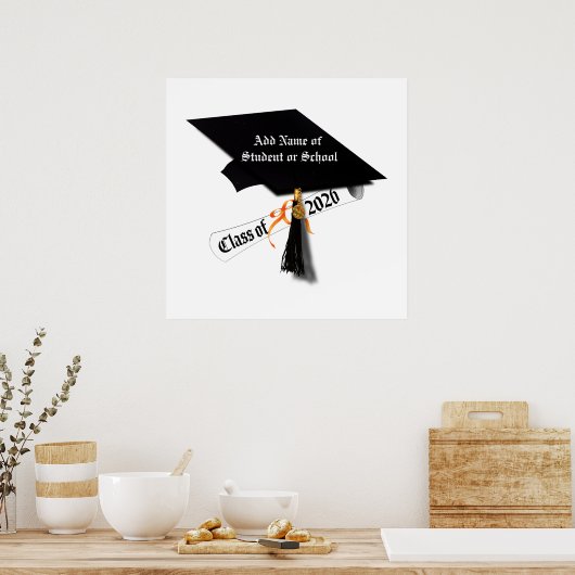 Pet en Diploma Klasse van 2026 Afstuderen Poster (Keuken)