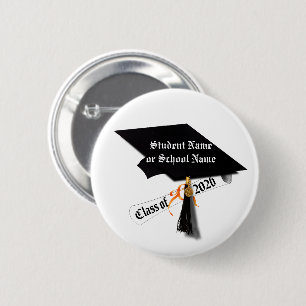 Pet en Diploma Klasse van 2026 Afstuderen Ronde Button 5,7 Cm