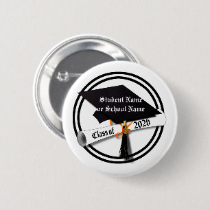 Pet en Diploma Klasse van 2026 Afstuderen Ronde Button 5,7 Cm
