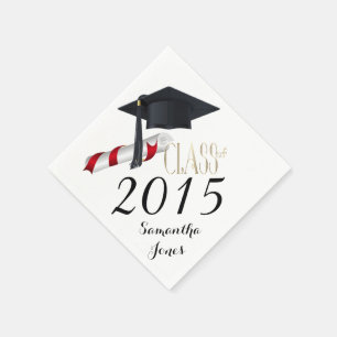 Pet en diplomaat 2015 Graduation Party Napkins Servet