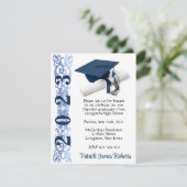 Pet en diplomaat, donkerblauw Afstuderen Kaart (Staand voorkant)