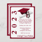 Pet en diplomaat, kardinaal rood Afstuderen Kaart (Voorkant / Achterkant)