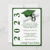 Pet en diplomatie, groen en wit Afstuderen Kaart (Voorkant)
