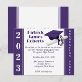 Pet en diplomatie, Paars en wit Afstuderen Kaart (Voorkant / Achterkant)