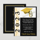 Pet en diplomatie, zwart & goudAfstuderen Kaart (Voorkant / Achterkant)