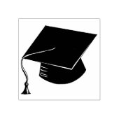 Pet en kwastje afstuderen rubberstempel (Afrduk)