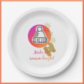 Pet en Mittens Winter Season Bright Papieren Bordje